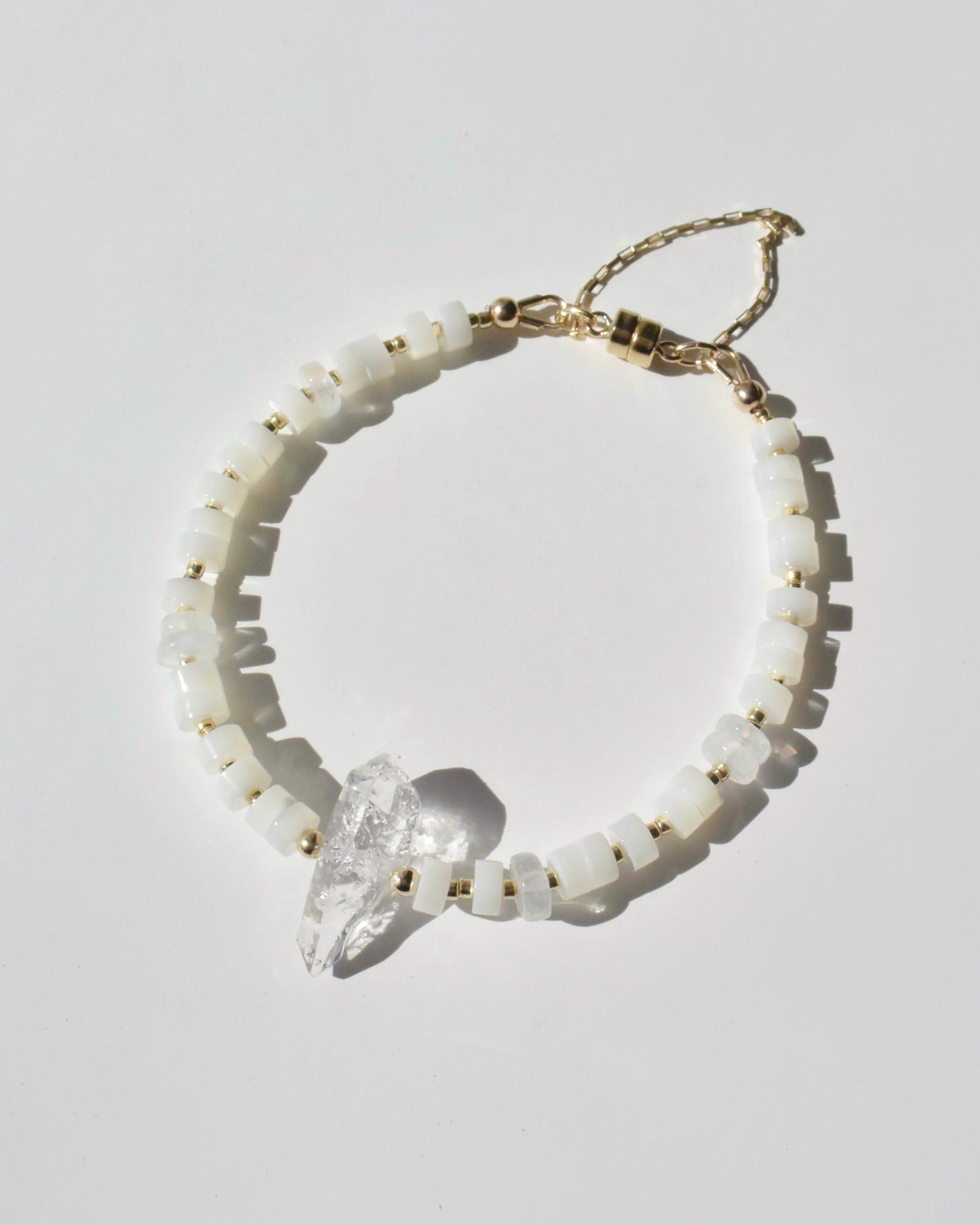 14KGF〈MOP×Crystal quartz〉Bracelet