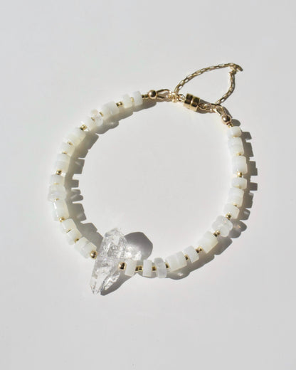 14KGF〈MOP×Crystal quartz〉Bracelet