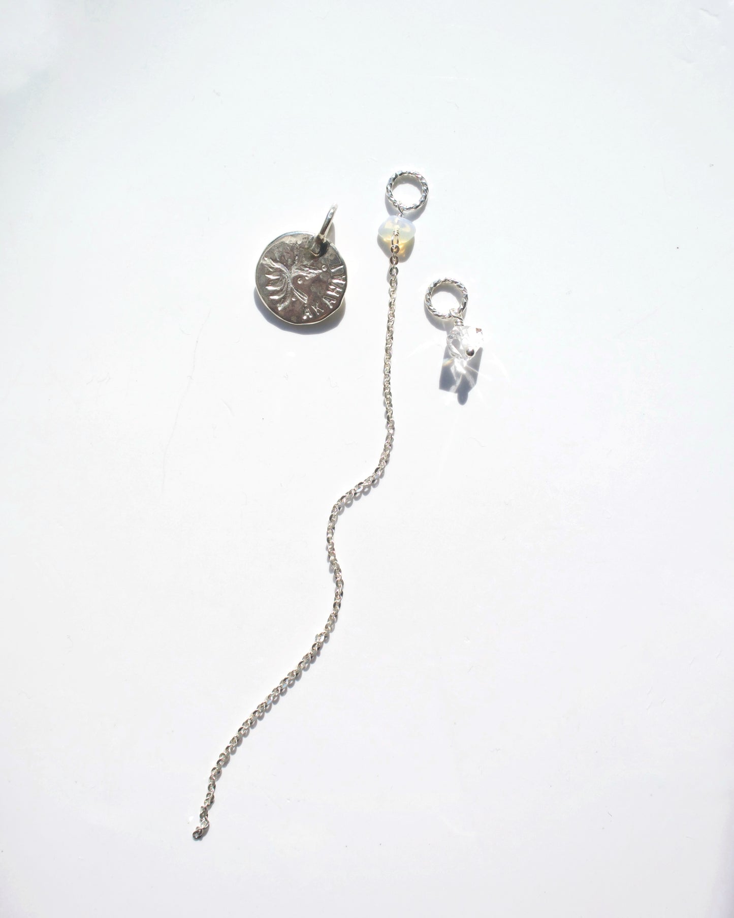 Silver〈Flower lei〉Coin charm-Silver-