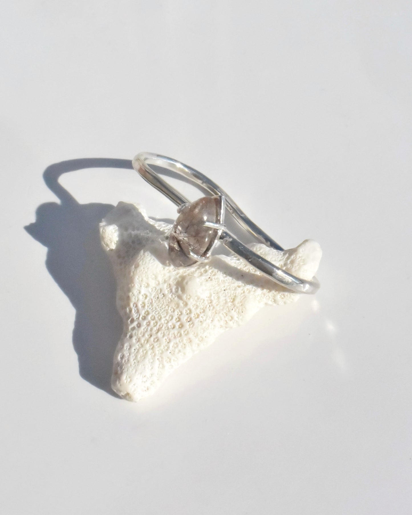 Silver〈Two finger ring〉Rutile quartz