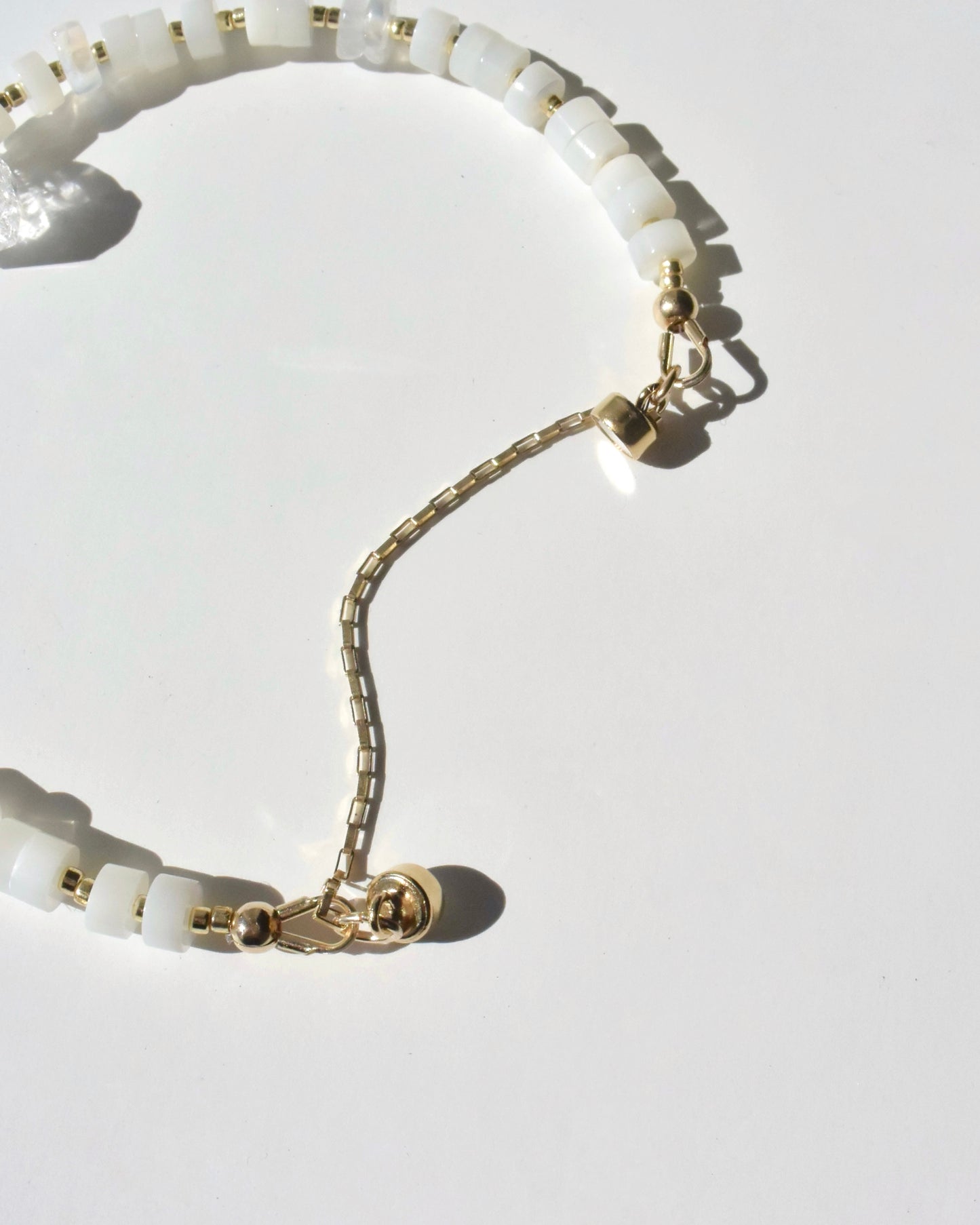 14KGF〈MOP×Crystal quartz〉Bracelet