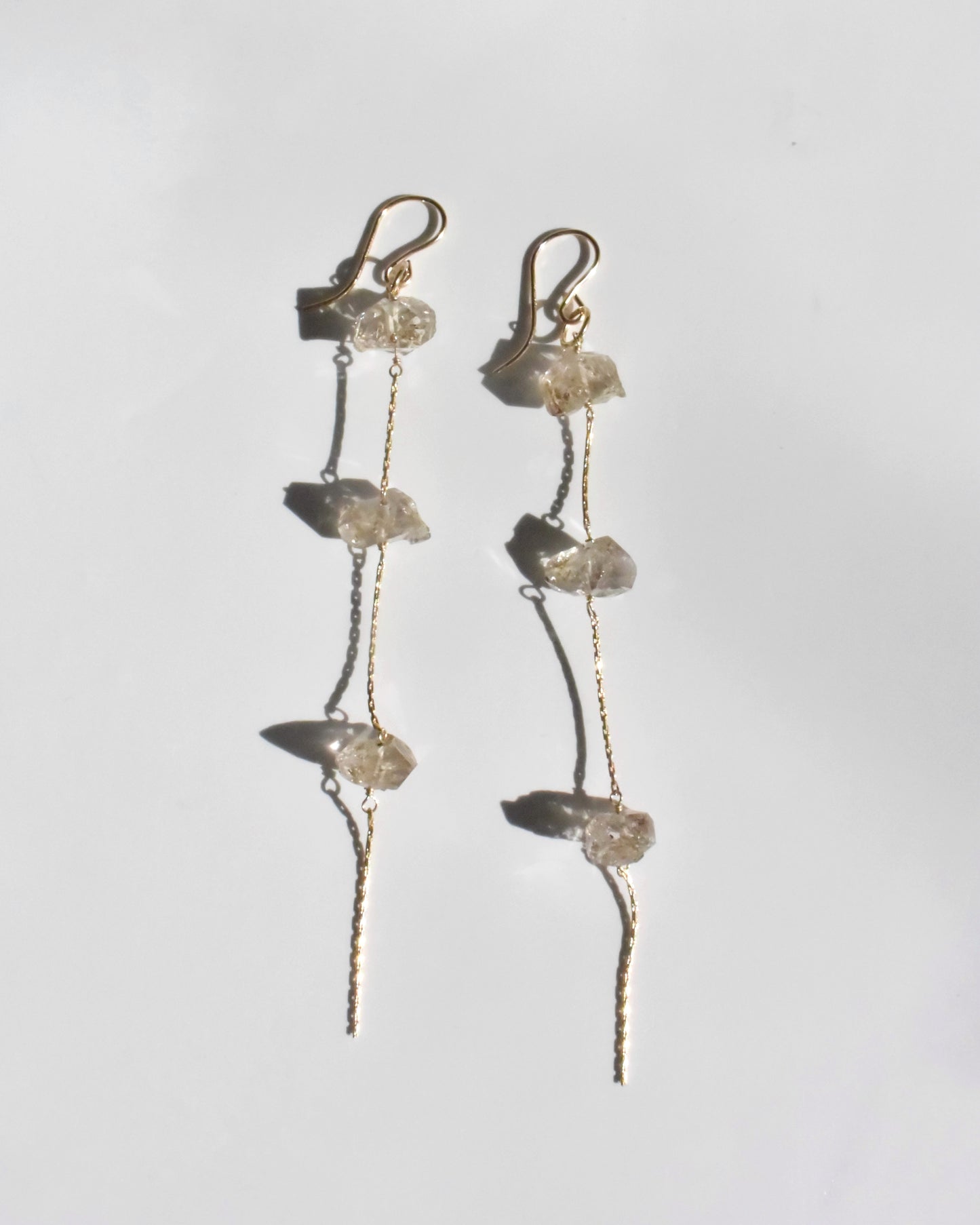 14KGF〈Oil in quartz〉Earrings