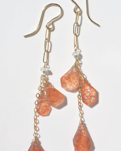 14KGF〈Sunstone〉Earrings