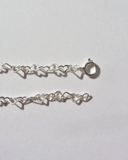 ［送料無料］Silver〈Heart chain 〉Bracelet