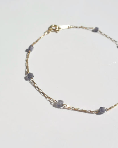 14KGF〈Station bracelet〉Iolite