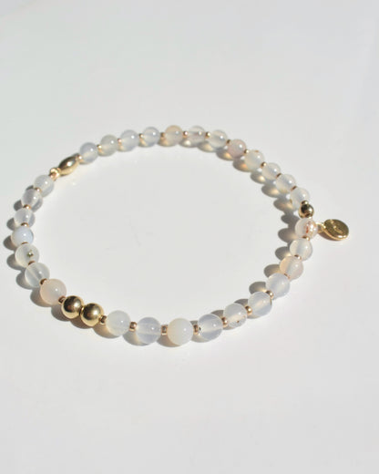 ［先行受注販売］14KGF〈Rounda -Bracelet-〉Agate