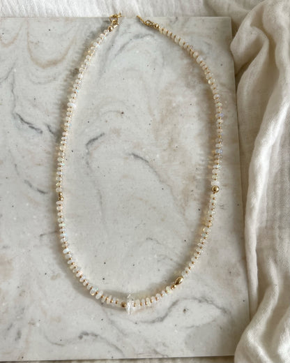 ［先行販売プライス］14KGF〈Earthing beads necklace〉Opal