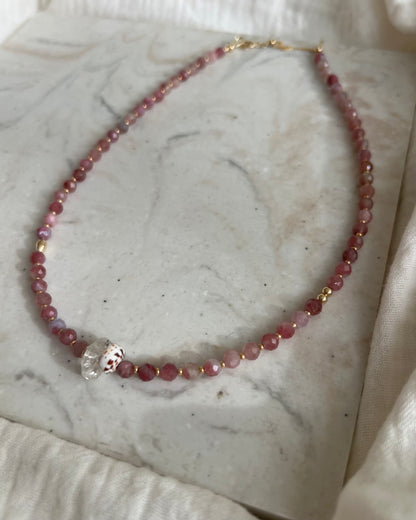 ［先行販売プライス］14KGF〈Earthing beads necklace〉Ruby