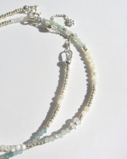 Silver〈Earthing beads Necklace〉GrandidierIte