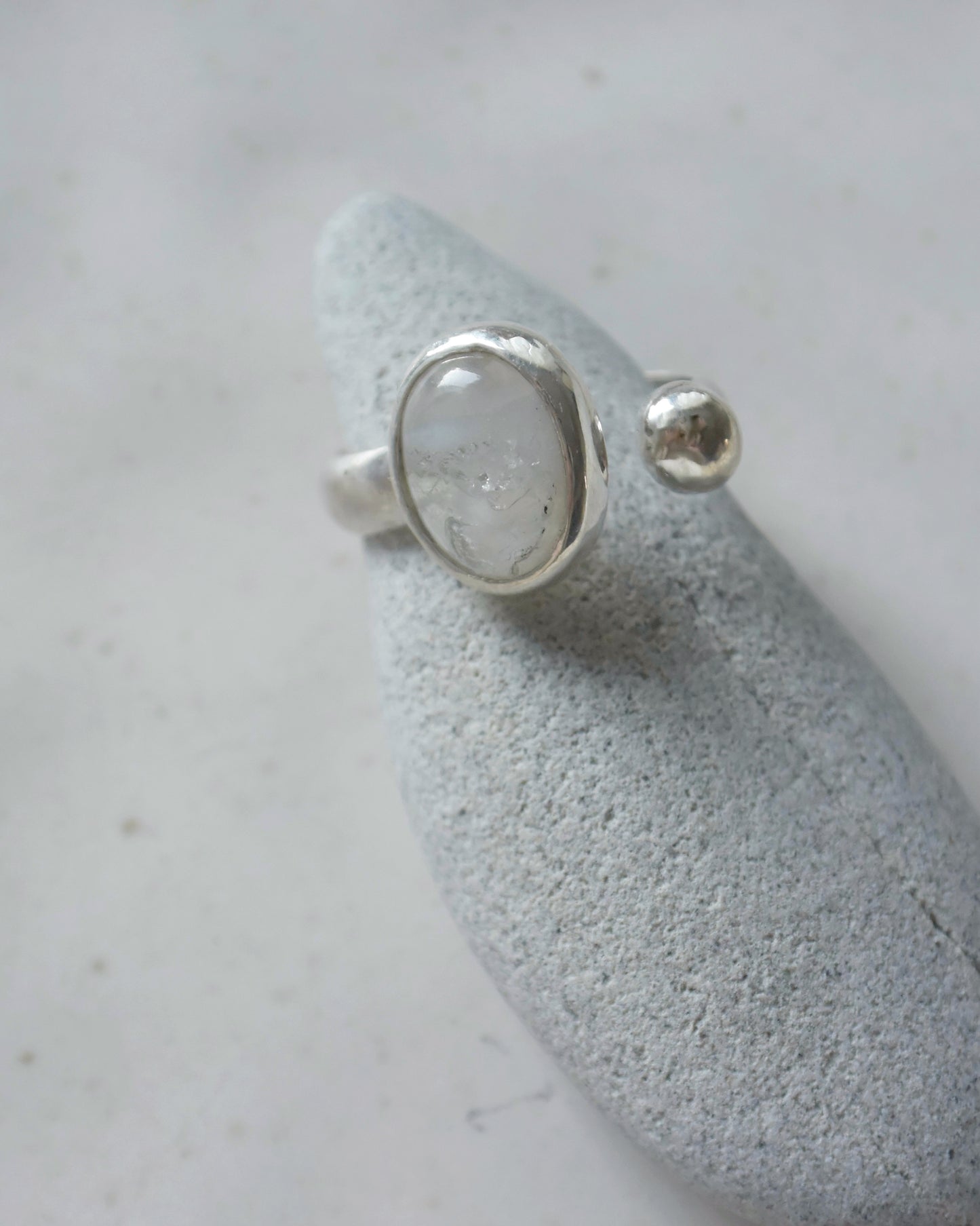 Silver Ring -Hyalite Opal-