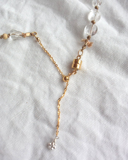 14KGF〈Silk cord necklace〉Quartz