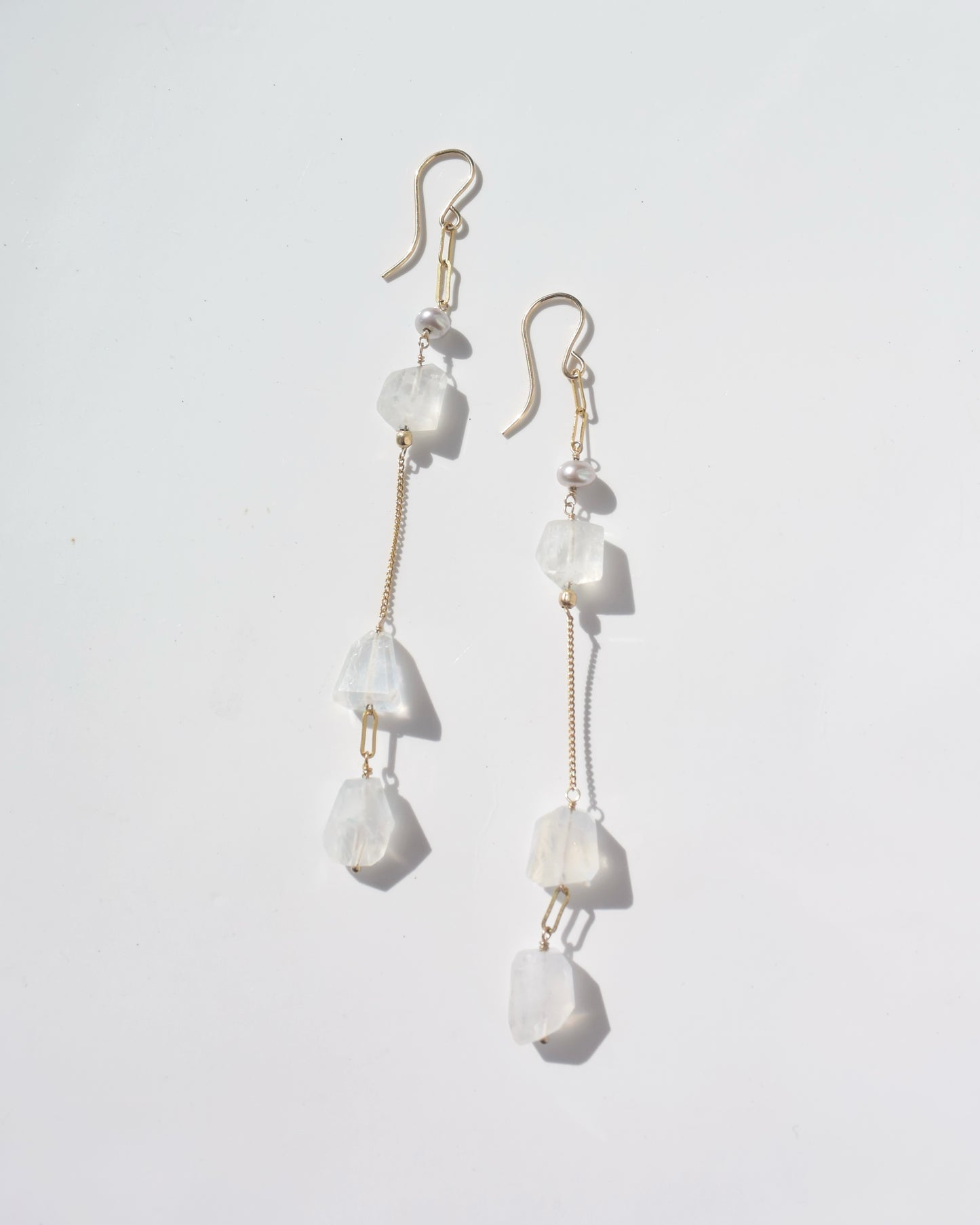 14KGF〈Rainbow moonstone〉Earrings