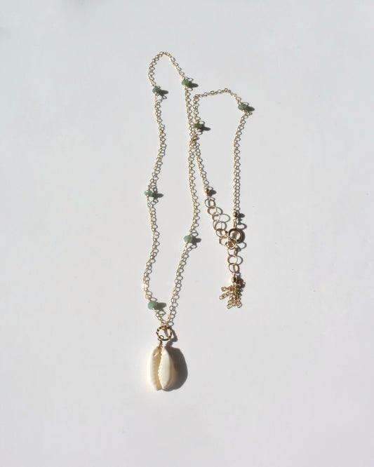 14KGF〈Station Necklace〉Emerald