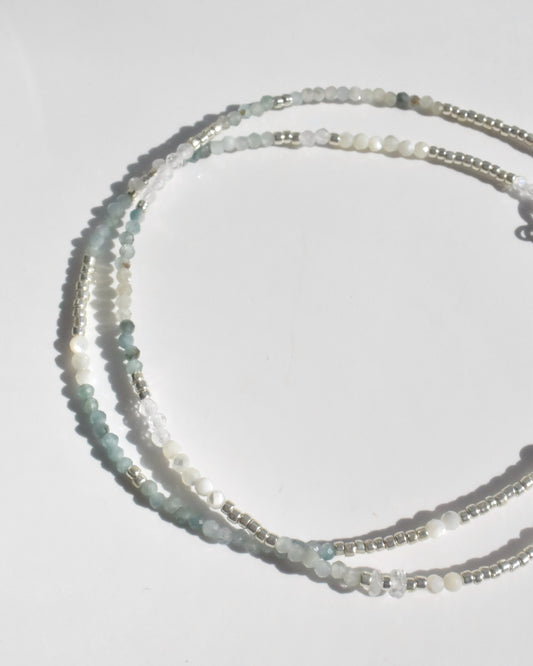 Silver〈Earthing beads Necklace〉GrandidierIte