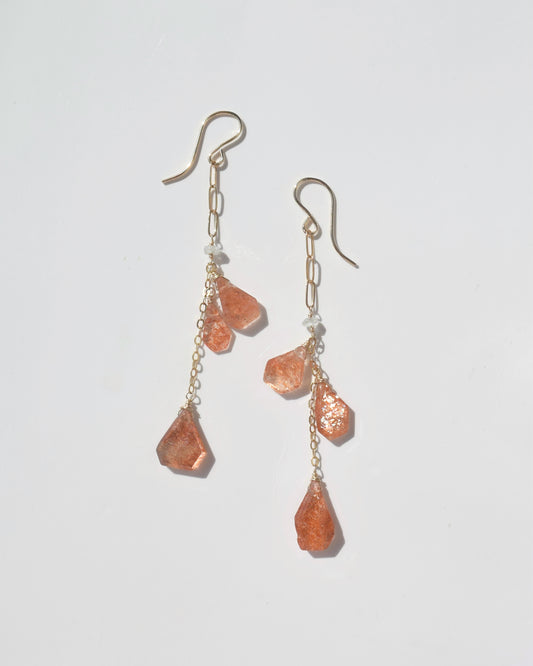 14KGF〈Sunstone〉Earrings