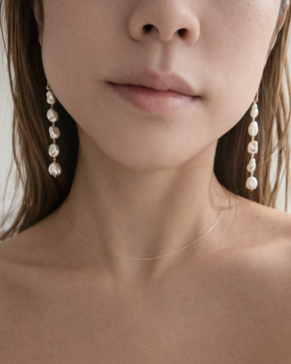 14KGF〈Fresh water pearl〉Gray-1-