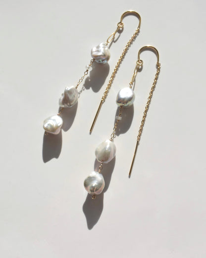 14KGF〈Fresh water pearl〉Gray-2-