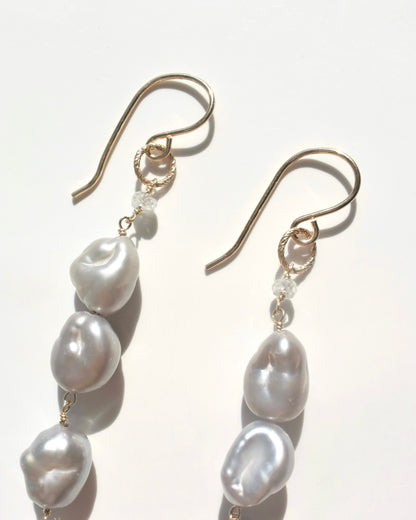 14KGF〈Fresh water pearl〉Gray-3-