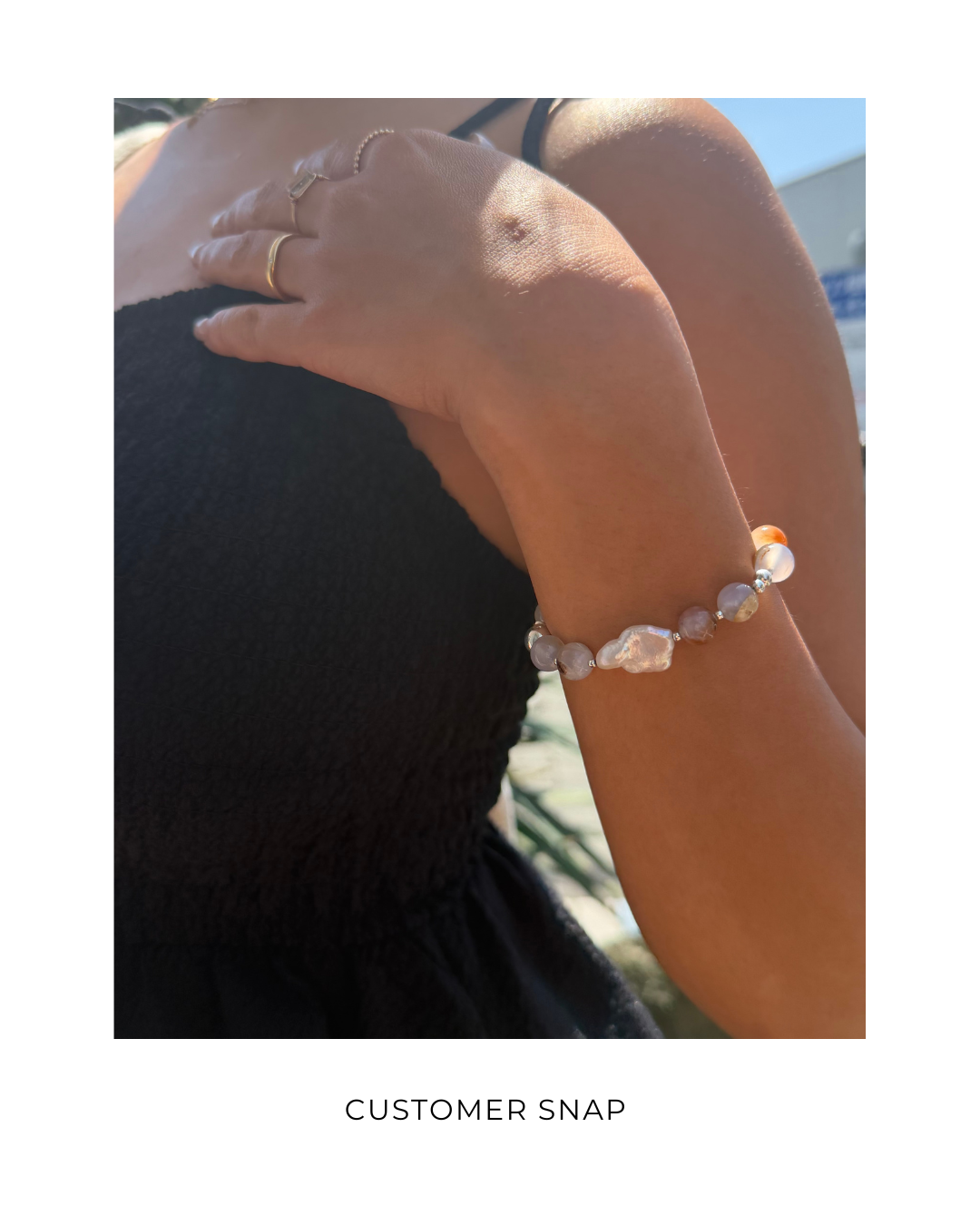 14KGF〈Rounda-Bracelet-〉Blue Calcite
