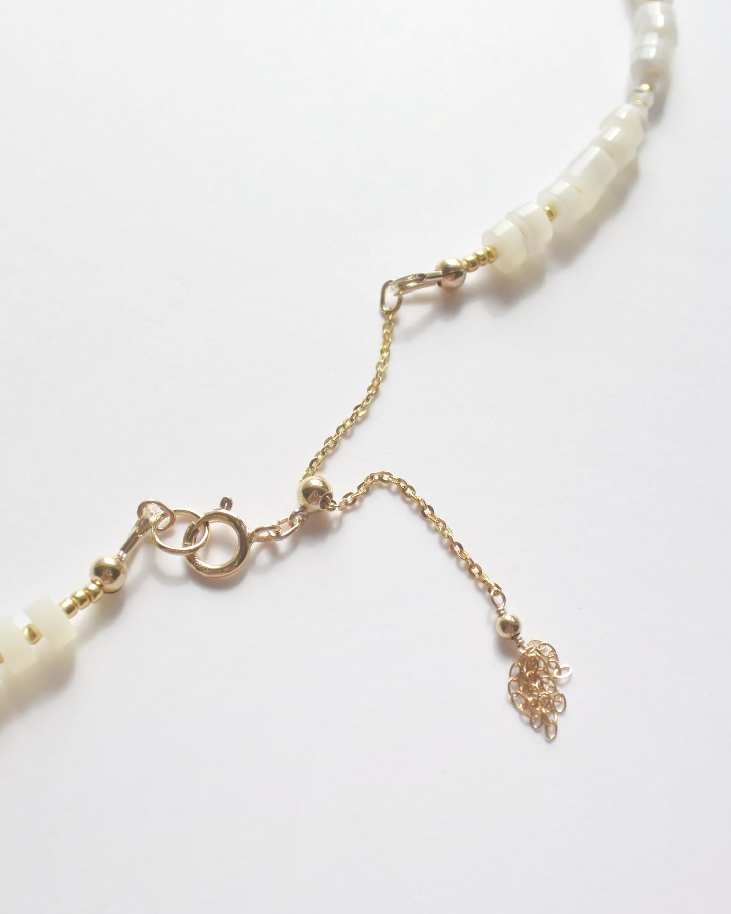 14KGF〈Earthing beads necklace〉MOP×Fresh water pearl