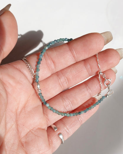 Silver〈Real to you-Bracelet-〉Blue tourmaline