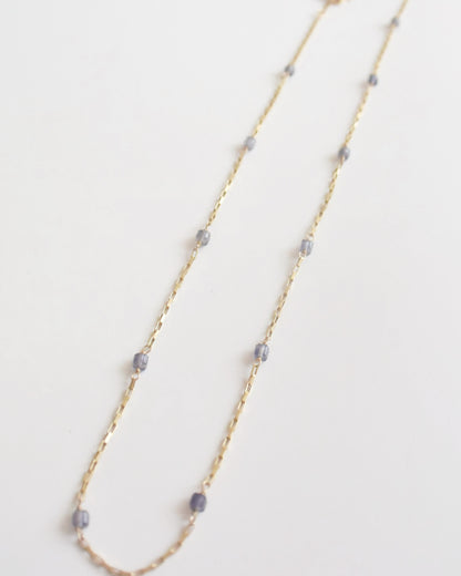 14KGF〈Station Necklace〉Iolite