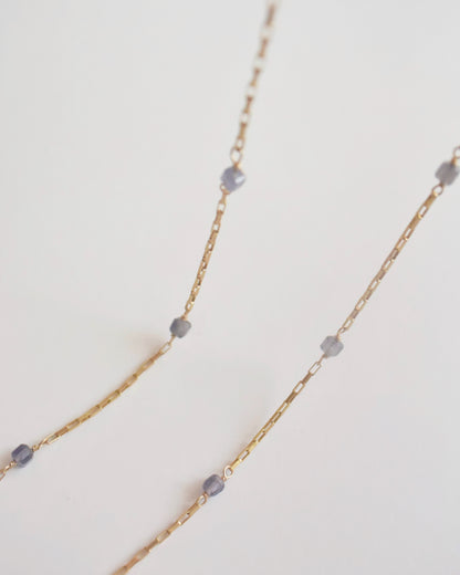 14KGF〈Station Necklace〉Iolite