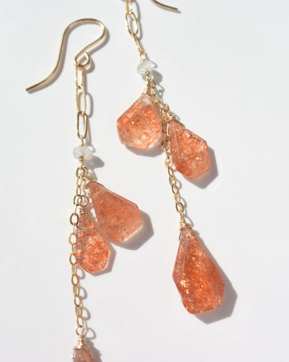 14KGF〈Sunstone〉Earrings