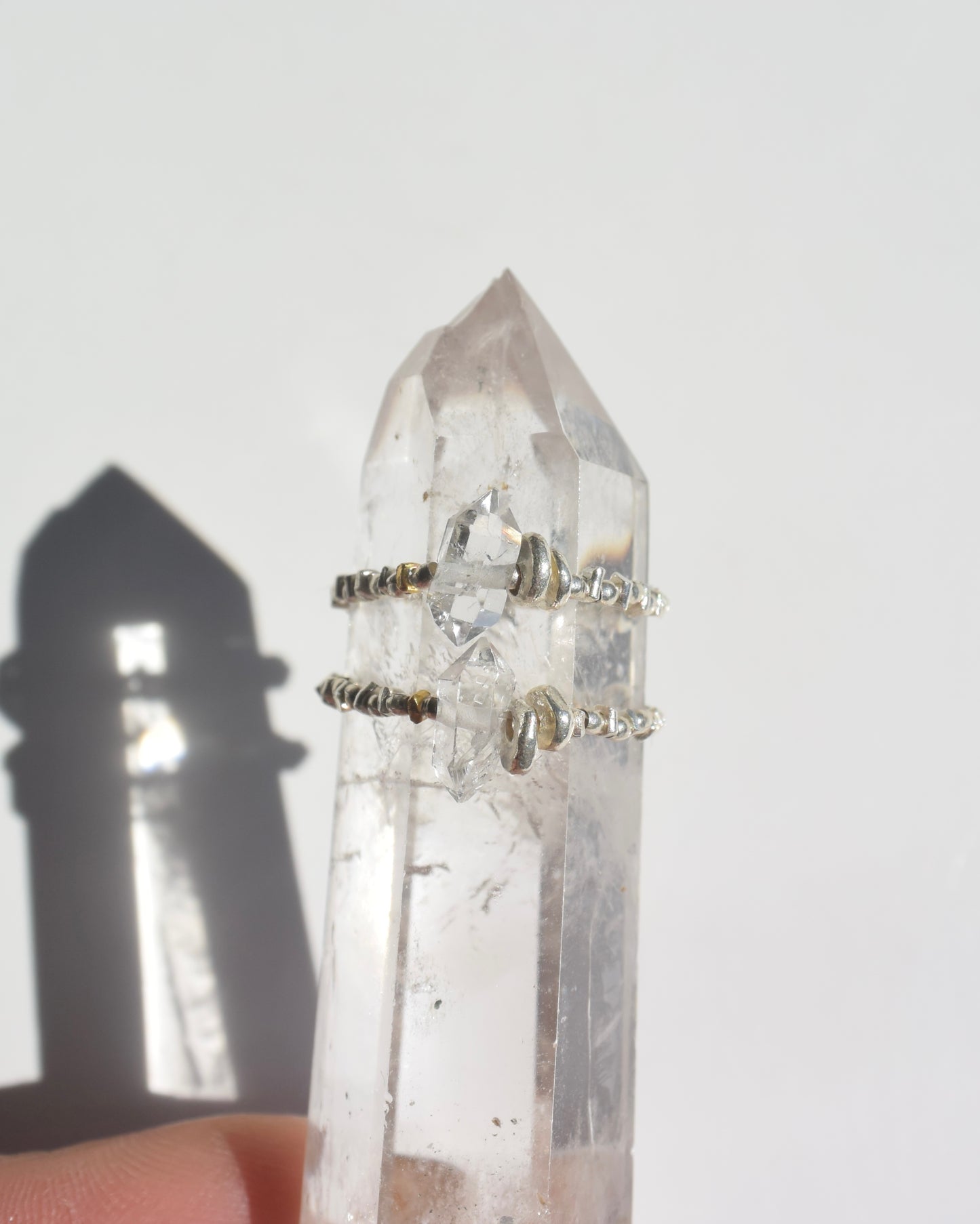 Silver〈Herkimer diamond〉Ring