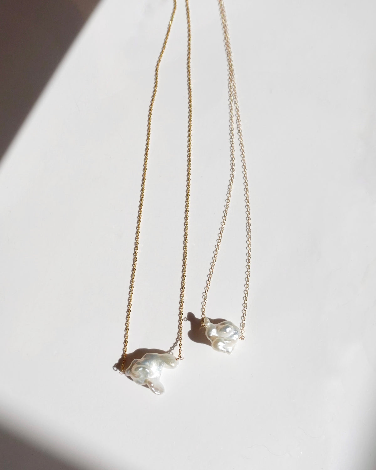 14KGF〈Floating Pearl-Necklace-〉Fresh water pearl
