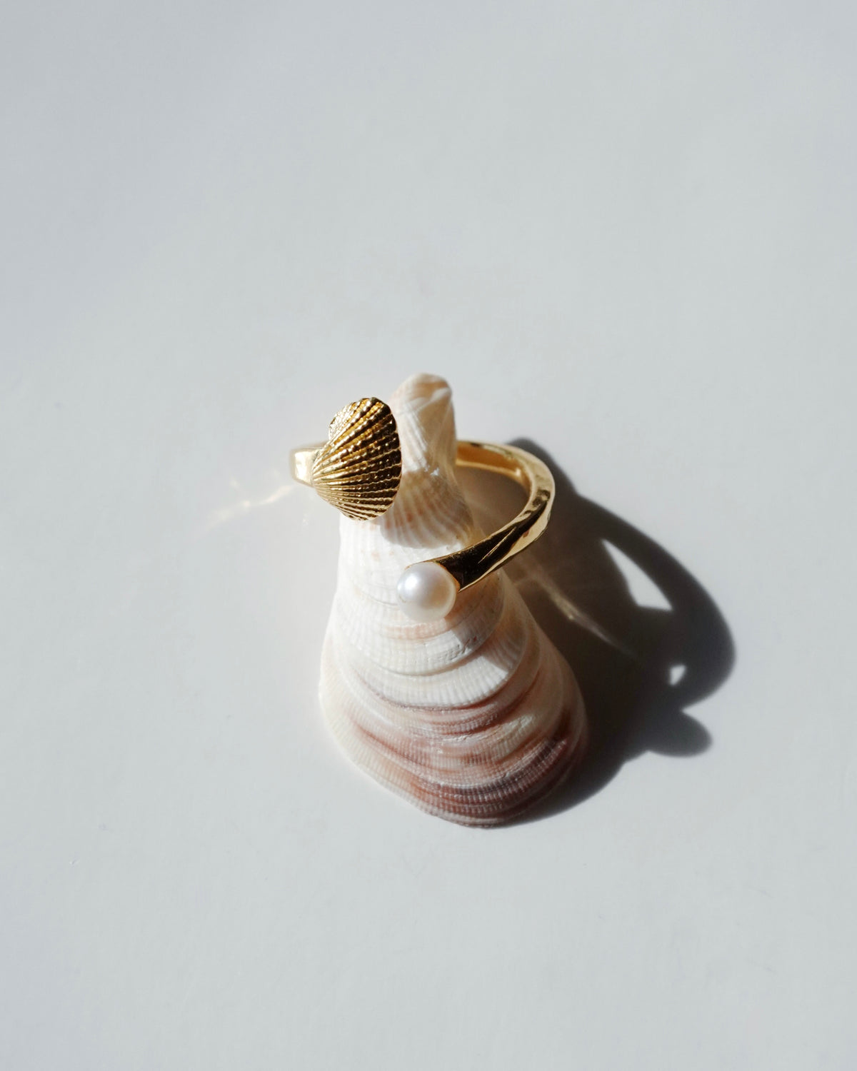 K18pt〈Cast of real ocean〉Ring-Pearl-