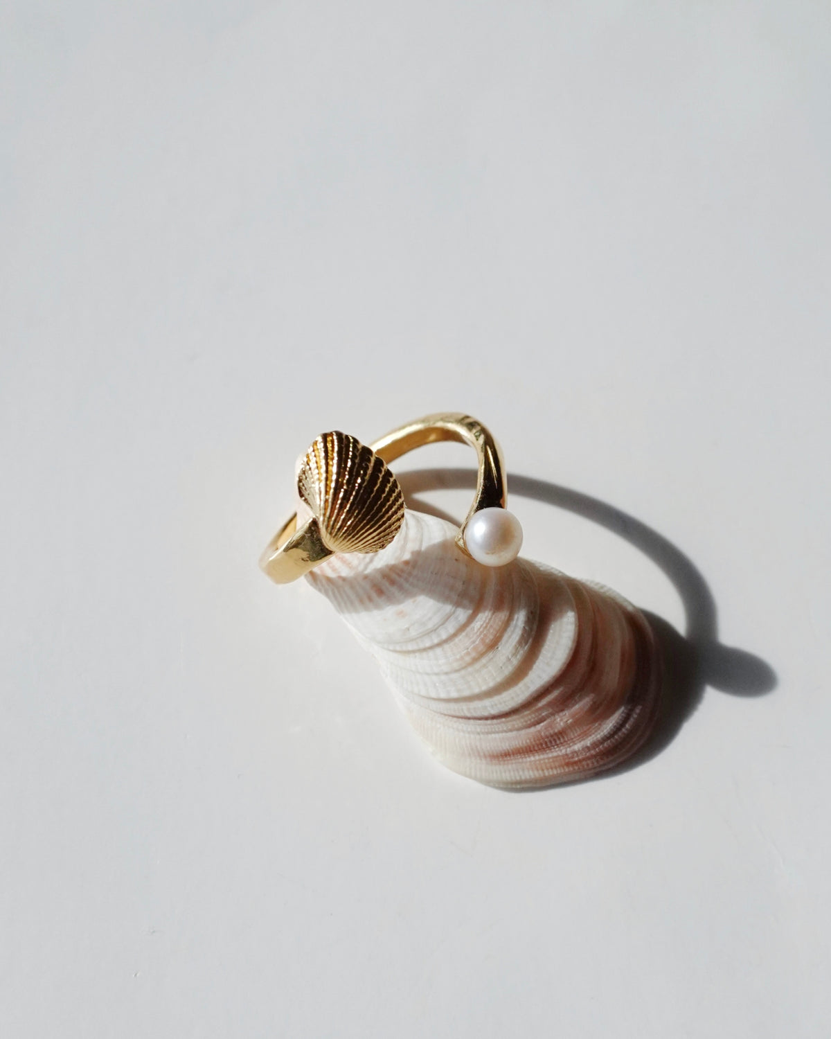 K18pt〈Cast of real ocean〉Ring-Pearl-
