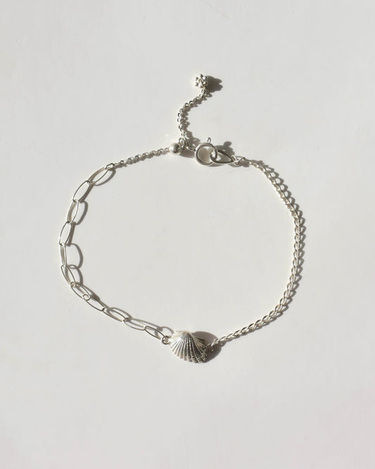 Silver〈Cast of real ocean〉Bracelet-B-