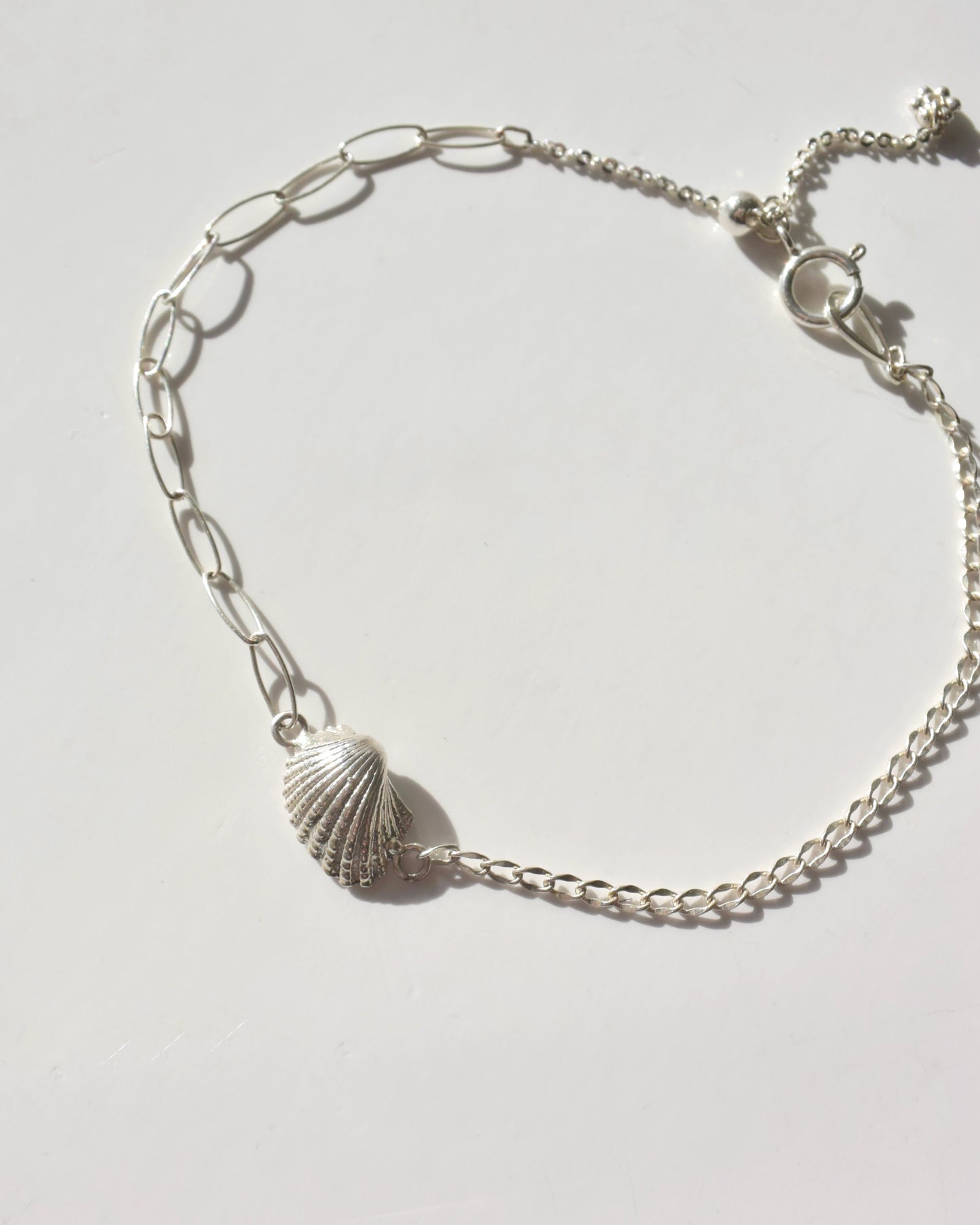 Silver〈Cast of real ocean〉Bracelet-B-