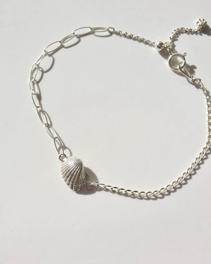 Silver〈Cast of real ocean〉Bracelet-B-