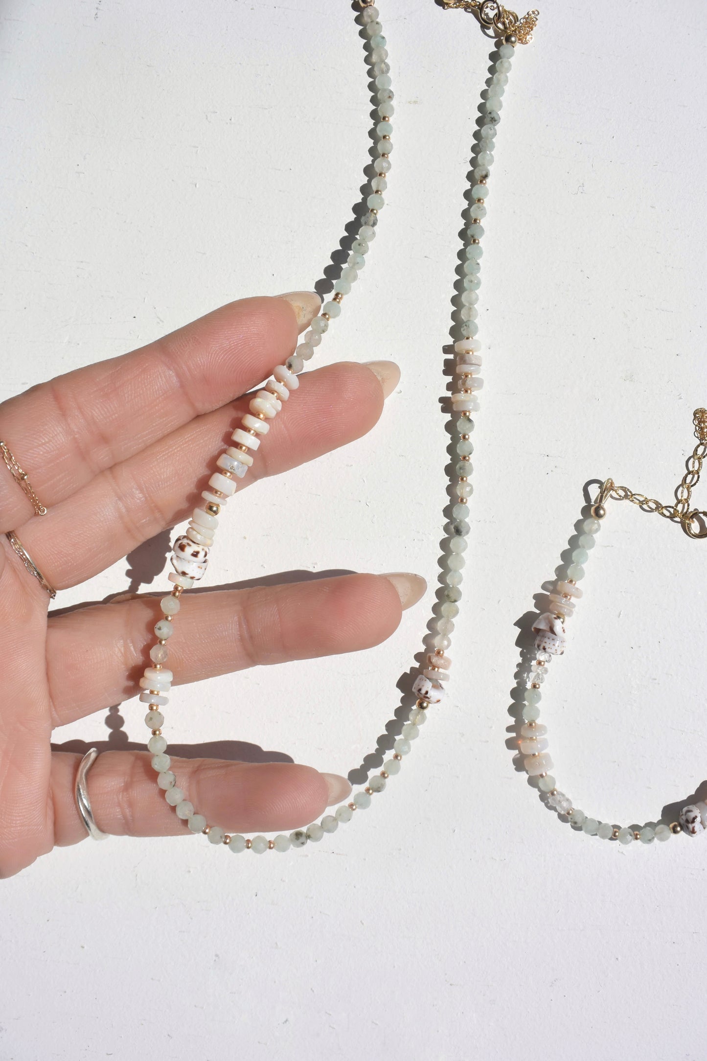 14KGF〈Stone Bracelet〉Jasper&Opal