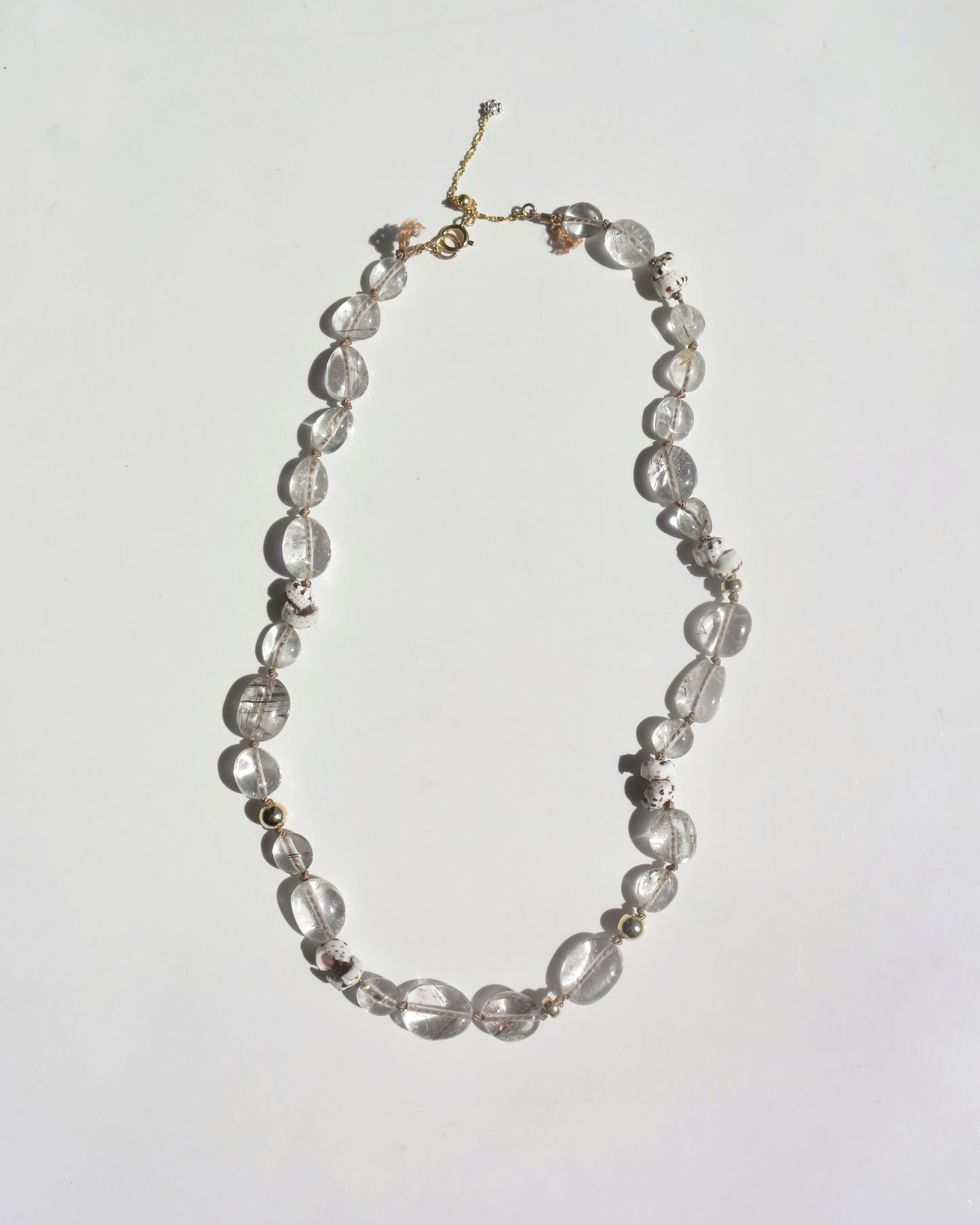 14KGF〈Silk cord necklace〉Rutile Quartz