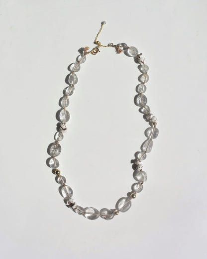 14KGF〈Silk cord necklace〉Rutile Quartz