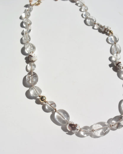 14KGF〈Silk cord necklace〉Rutile Quartz