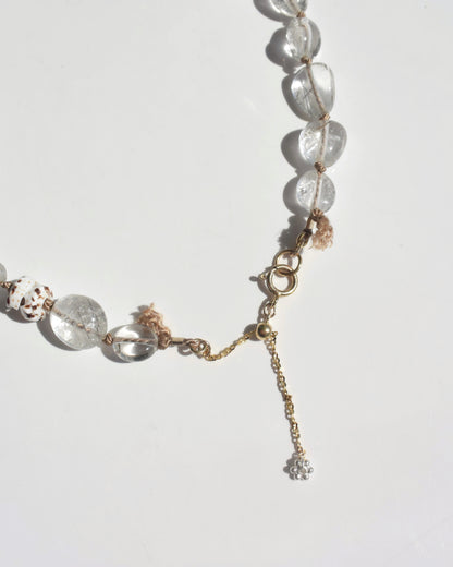 14KGF〈Silk cord necklace〉Rutile Quartz