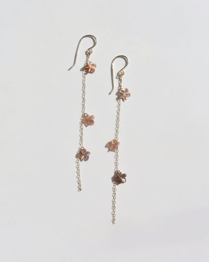 14KGF〈From Hawai'i-Plumeria〉Pink-Brown-Hook