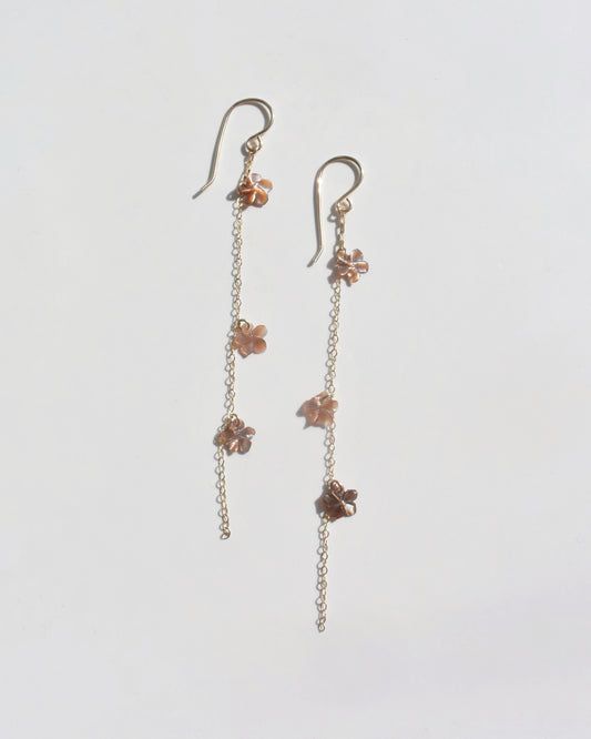 14KGF〈From Hawai'i-Plumeria〉Pink-Brown-Hook