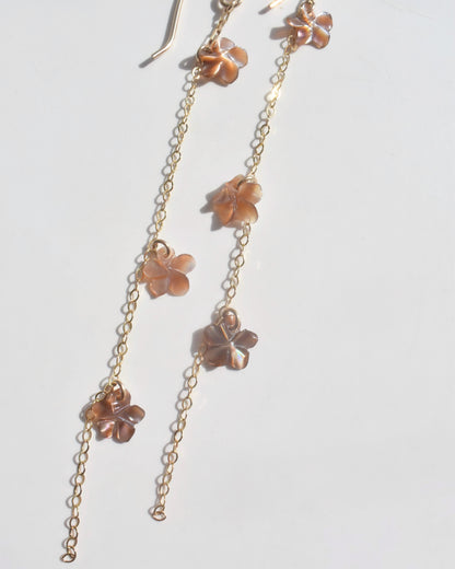 14KGF〈From Hawai'i-Plumeria〉Pink-Brown-Hook