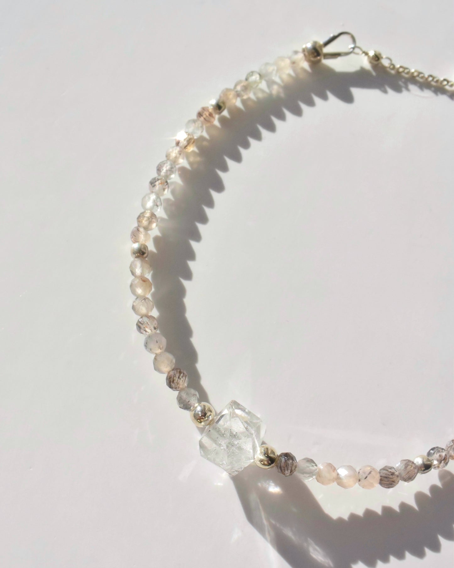 Silver〈Herkimer diamond×labradrite〉Bracelet