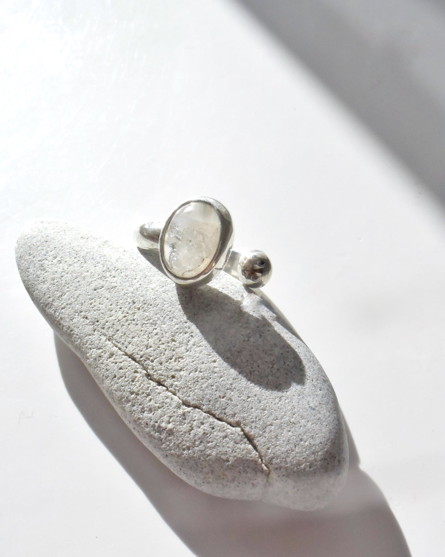 Silver Ring -Hyalite Opal-