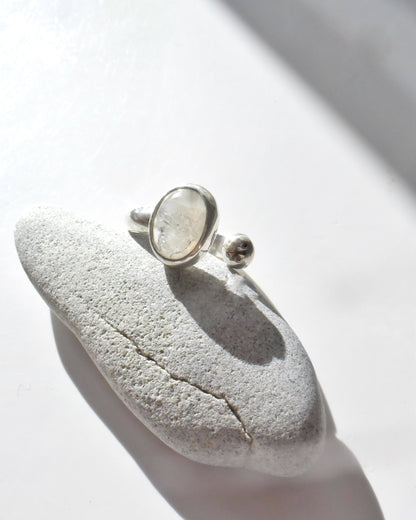 Silver Ring -Hyalite Opal-