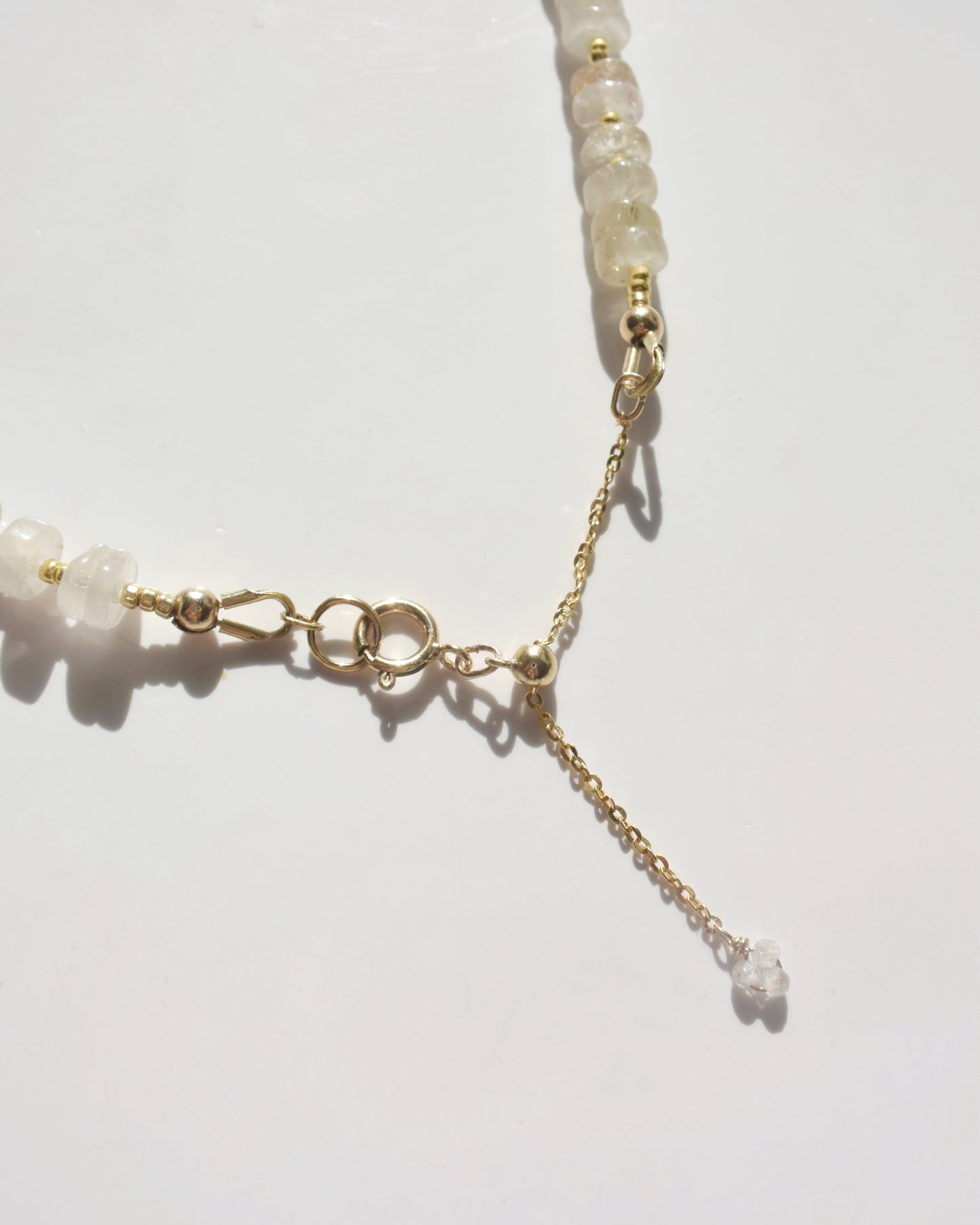 14KGF〈Earthing beads necklace〉Rutile quartz