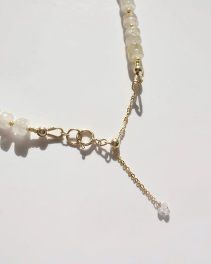 14KGF〈Earthing beads necklace〉Rutile quartz