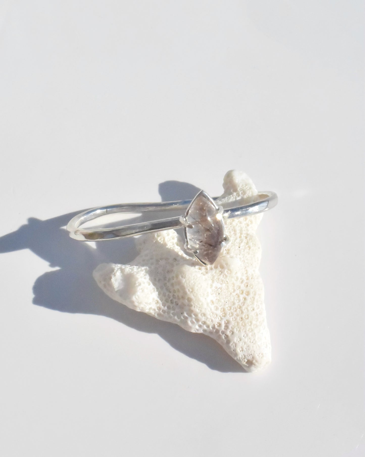 Silver〈Two finger ring〉Rutile quartz