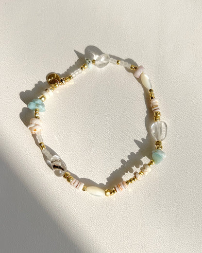 〈Rubber  bracelet 〉Larimar